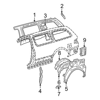 Toyota OE - Side Panel - Inner Structure (Left Side, W/O Dual Doors), (CE / LE)