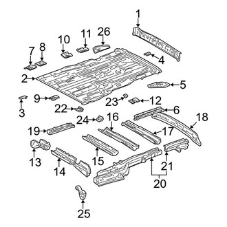 Toyota OE - Rear Body & Floor - Floor & Rails