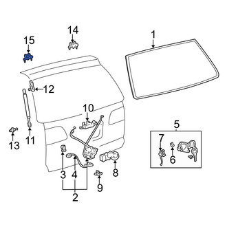 Toyota OE - Rear Left Liftgate Hinge