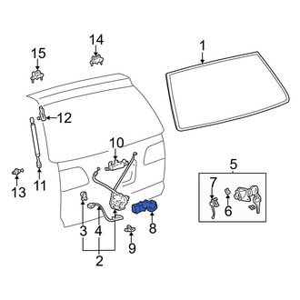 Toyota OE - Rear Liftgate Lock Actuator