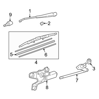 Toyota OE - Lift Gate - Wiper & Washer Components