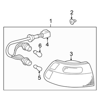 Toyota OE - Rear Right Tail Light Assembly