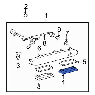 Toyota OE - Rear License Plate Light Lens
