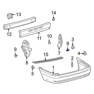 Toyota OE - Rear Bumper Cover Bracket