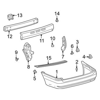Toyota OE - Rear Bumper - Bumper & Components