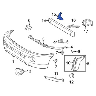 Toyota OE - Front Right Bumper Cover Reinforcement Beam Bracket