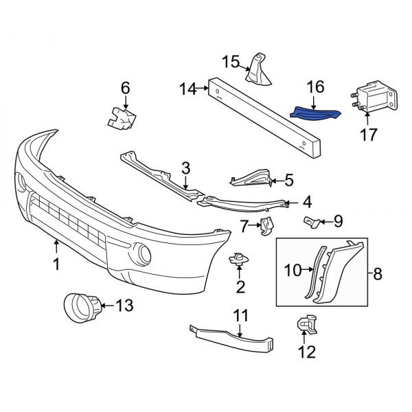 Bumper Cover Reinforcement Bracket