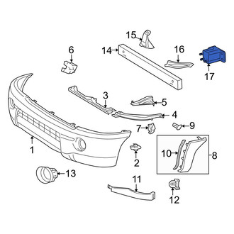 Toyota OE - Front Left Bumper Cover Reinforcement Beam Bracket