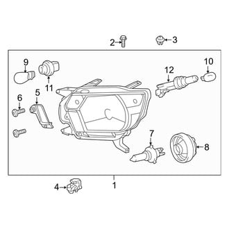 Toyota OE - Front Lamps - Headlamp Components