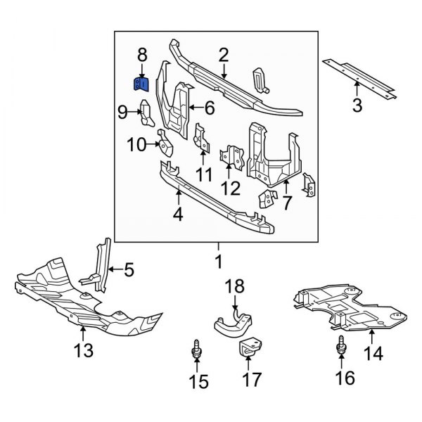 Radiator Support Side Panel Bracket