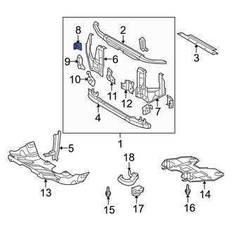 Toyota OE - Left Radiator Support Side Panel Bracket