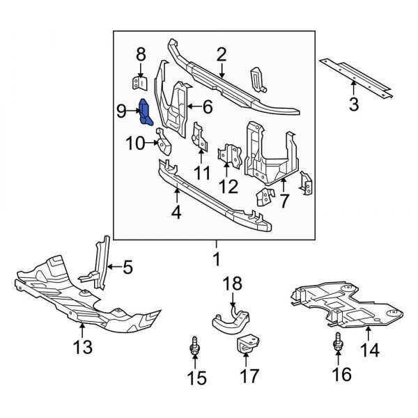 Radiator Support Side Panel Bracket