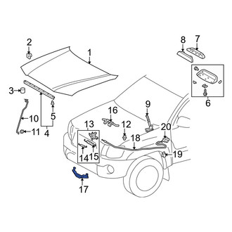 Toyota OE - Lower Hood Latch Insulator