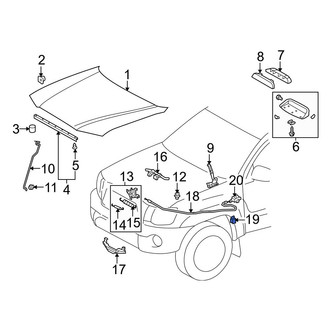 Toyota OE - Hood Release Cable Clip