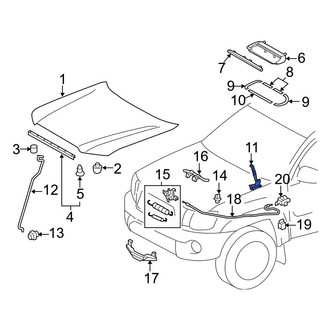 Toyota OE - Front Left Hood Hinge