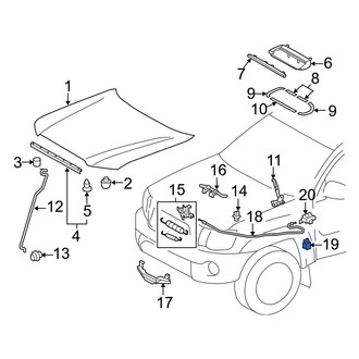 Toyota OE - Hood Release Cable Clip