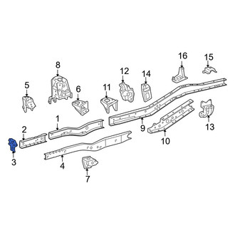 Toyota OE - Front Left Bumper Cover Reinforcement Beam Bracket
