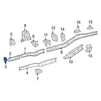 Toyota OE - Front Right Bumper Cover Reinforcement Beam Bracket