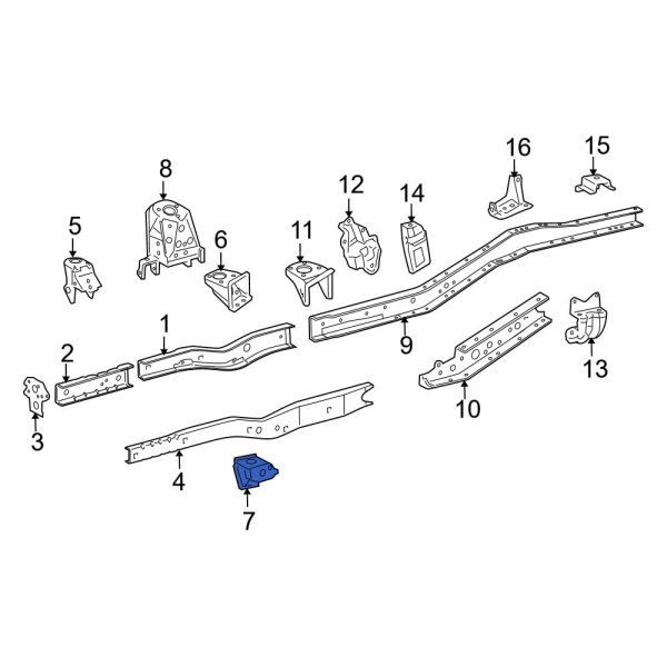 Toyota OE 5140204040 - Left Engine Mount Bracket