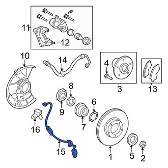 Toyota OE - Front Right ABS Wheel Speed Sensor Wiring Harness