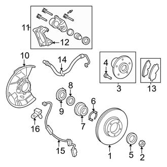 Toyota OE - Front Suspension - Brake Components