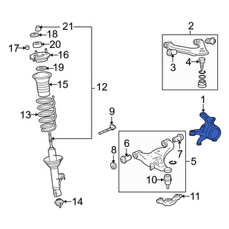 Toyota OE - Front Right Steering Knuckle