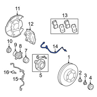 Toyota OE - Front Left Brake Hydraulic Hose