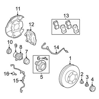 Toyota OE - Front Suspension - Brake Components (4WD)