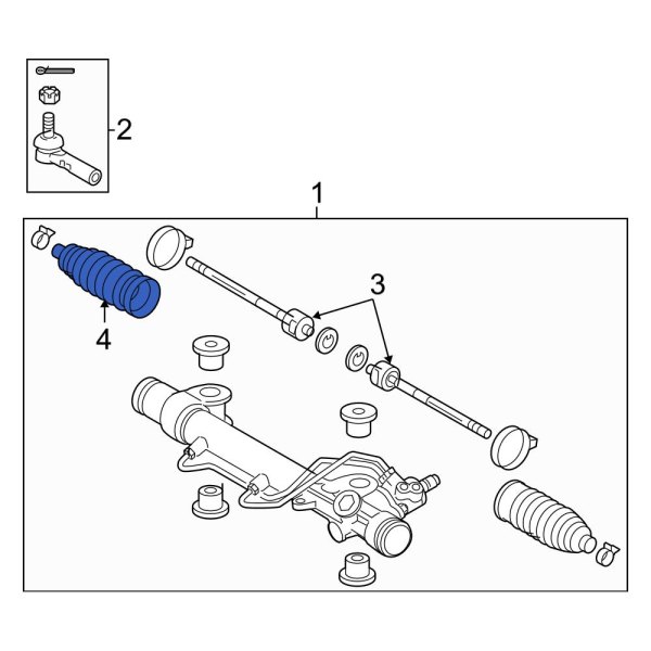 Rack and Pinion Bellows