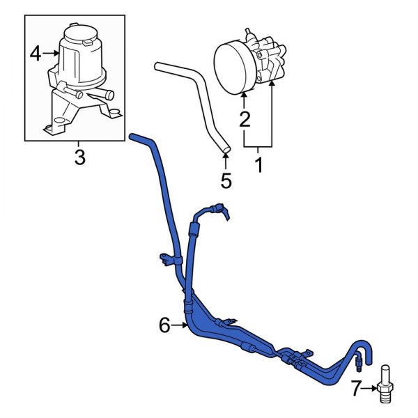 Toyota OE 4441004220 - Power Steering Pressure Hose