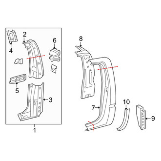 Toyota OE - Cab - Side Panel & Components (Base / Pre Runner Double Cab)