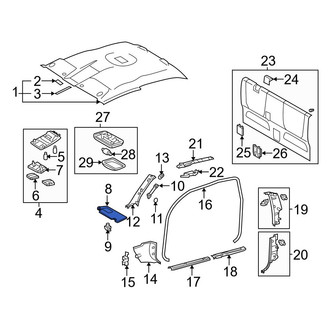 Toyota OE - Left Sun Visor