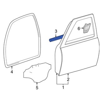 Toyota OE - Rear Left Door Window Belt Weatherstrip