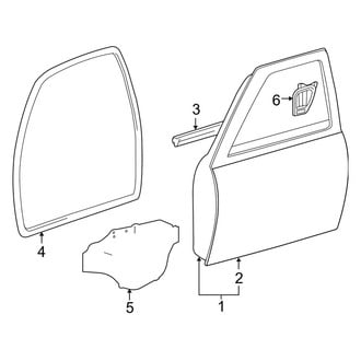 Toyota OE - Front Door - Door & Components