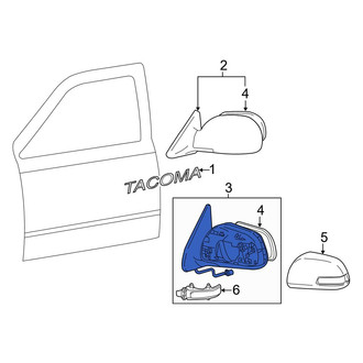 Toyota OE - Front Left Door Mirror