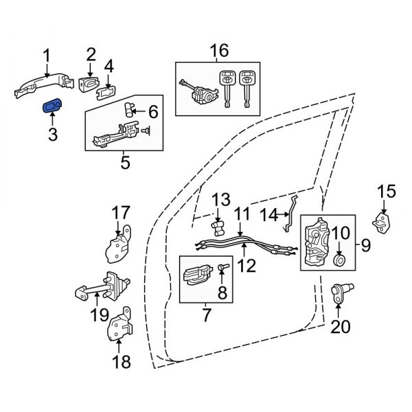 Exterior Door Handle Pad