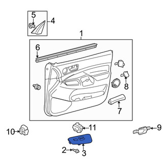 Toyota OE - Front Left Door Switch Trim Panel