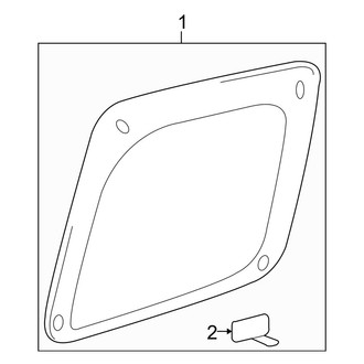 Toyota OE - Rear Door - Glass & Hardware (Access Cab)