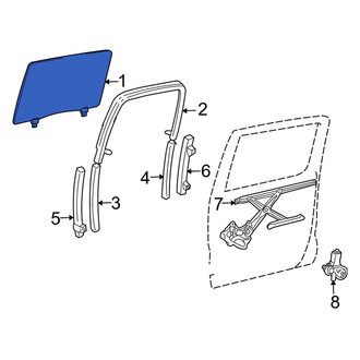 Toyota OE - Front Left Door Glass
