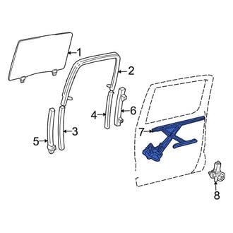 Toyota OE - Rear Left Window Regulator
