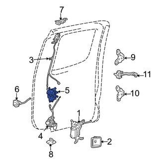 Toyota OE - Rear Left Door Latch Assembly