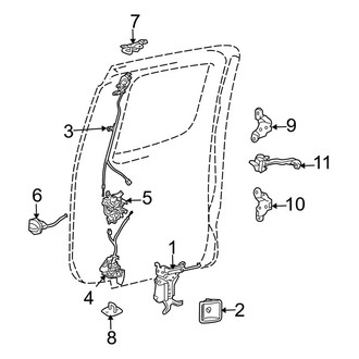 Toyota OE - Rear Door - Lock & Hardware