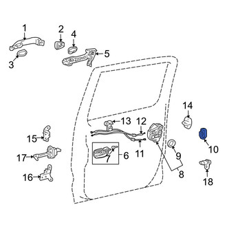 Toyota OE - Door Lock Rod Cover