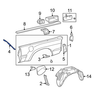 Toyota OE - Front Left Truck Bed Panel Brace