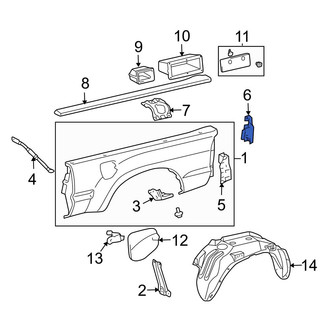 Toyota OE - Rear Left Truck Bed Molding