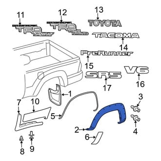 Toyota OE - Rear Right Fender Flare