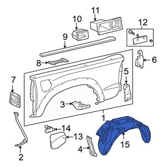 Toyota OE - Rear Right Quarter Panel Splash Shield