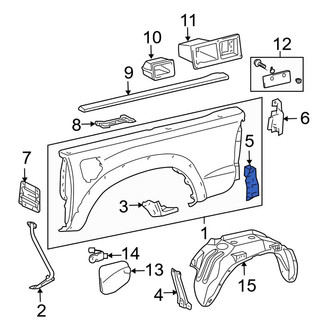 Toyota OE - Rear Left Truck Bed Panel Brace