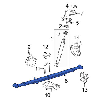 Toyota OE - Rear Right Leaf Spring Assembly