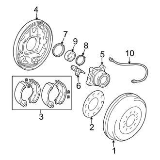Toyota OE - Rear Suspension - Brake Components (Pre Runner)